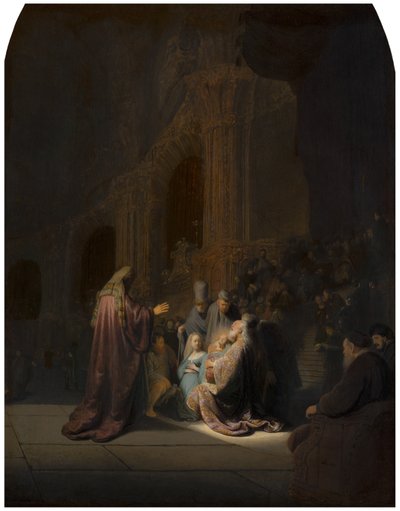 Il canto di lode di Simeone, 1631 da Rembrandt van Rijn